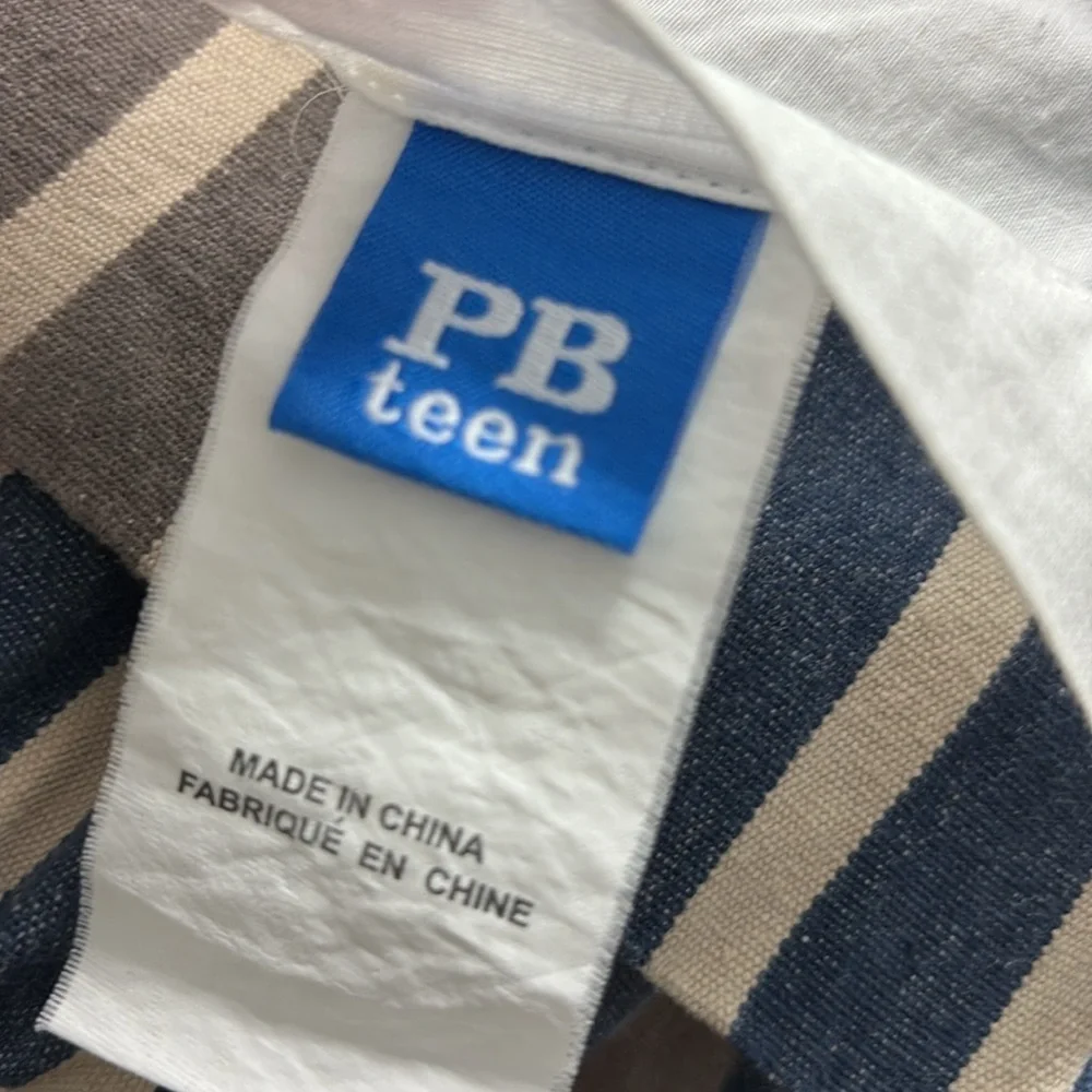Pottery Barn Teen Striped Denim Blackout Curtains